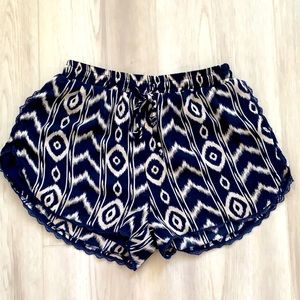 Women’s Medium Boho Shorts Navy Blue